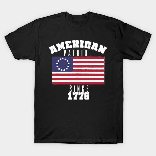 American patriot since 1776 USA flag Independence Day shirt