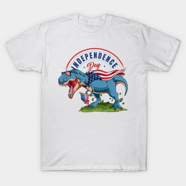 Amerisaurus USA flag Independance Day shirt