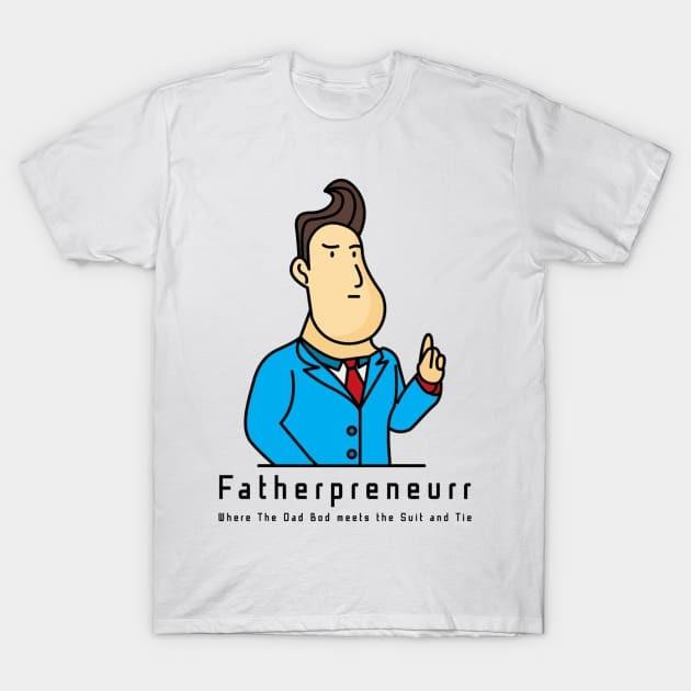 Fatherprenuerr where the dad bod meets the sult and tle Father's Day shirt